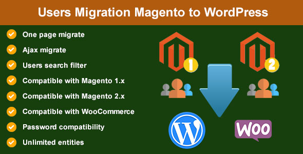 Users Migration From Magento To WordPress Preview - Rating, Reviews, Demo & Download