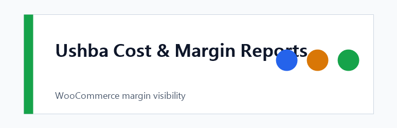 Ushba Cost & Margin Reports For WooCommerce Preview Wordpress Plugin - Rating, Reviews, Demo & Download