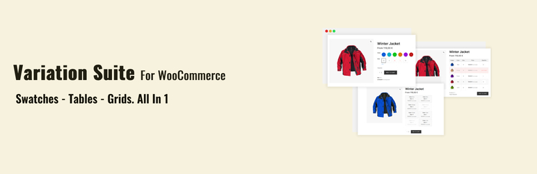 Variation Suite For WooCommerce Preview Wordpress Plugin - Rating, Reviews, Demo & Download