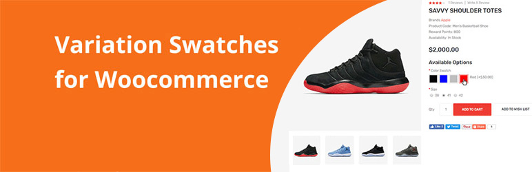 Variation Swatches For WooCommerce Stores Preview Wordpress Plugin - Rating, Reviews, Demo & Download