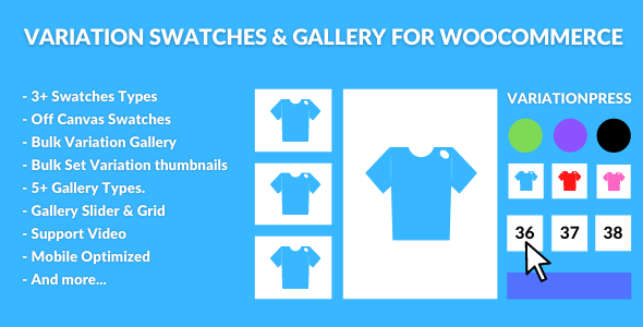 VariationPress –  Variation Swashes And Gallery For WooCommece Preview Wordpress Plugin - Rating, Reviews, Demo & Download