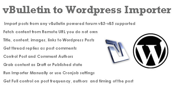 VBulletin To Wordpress Importer Preview - Rating, Reviews, Demo & Download