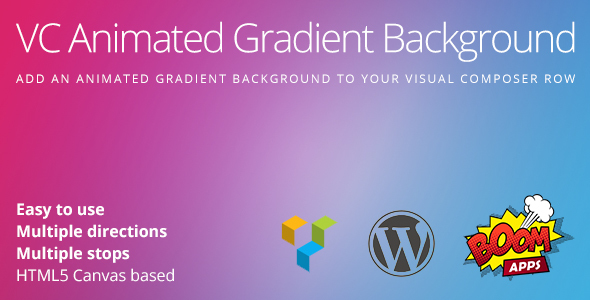 VC Animated Gradient Background Preview Wordpress Plugin - Rating, Reviews, Demo & Download
