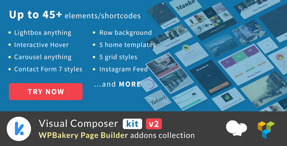 VCKit – WPBakery Page Builder Addons Collection (formely Visual Composer) Preview Wordpress Plugin - Rating, Reviews, Demo & Download