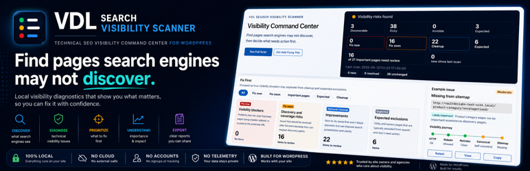 VDL Search Visibility Scanner Preview Wordpress Plugin - Rating, Reviews, Demo & Download