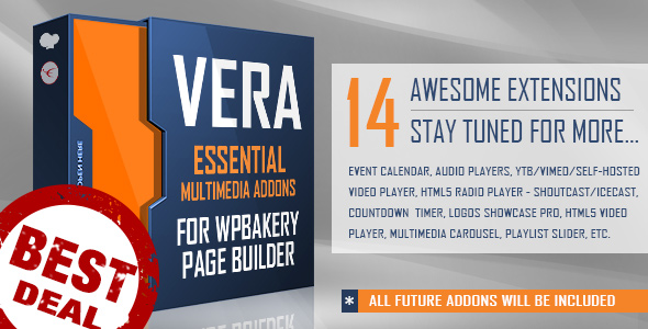 Vera – Essential Multimedia Addons For WPBakery Page Builder Preview Wordpress Plugin - Rating, Reviews, Demo & Download