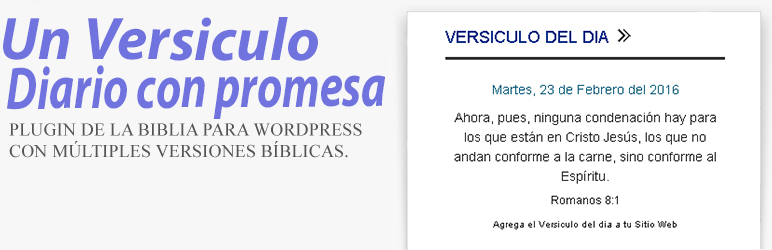Versiculo Del Dia Preview Wordpress Plugin - Rating, Reviews, Demo & Download