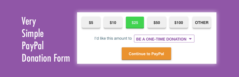 Very Simple PayPal Donation Form Preview Wordpress Plugin - Rating, Reviews, Demo & Download