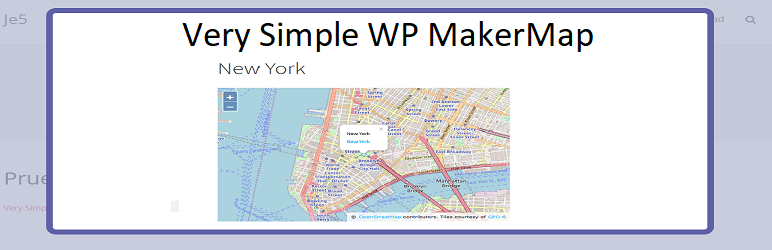 Very Simple WP MakerMap Preview Wordpress Plugin - Rating, Reviews, Demo & Download