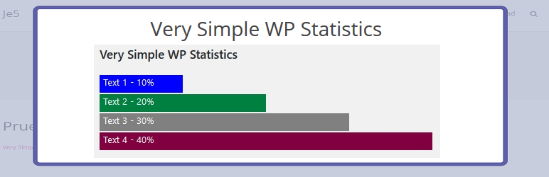 Very Simple WP Statistics Bars Preview Wordpress Plugin - Rating, Reviews, Demo & Download