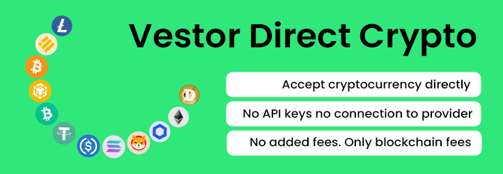 Vestor Direct Crypto Payment Gateway For WooCommerce Preview Wordpress Plugin - Rating, Reviews, Demo & Download