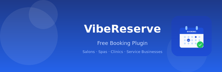 VibeReserve Booking Light Preview Wordpress Plugin - Rating, Reviews, Demo & Download