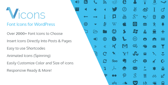 Vicons – Font Icons Plugin for Wordpress Preview - Rating, Reviews, Demo & Download