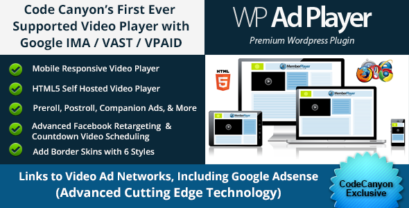Video Ads Player With Google IMA, VAST/VPAID Preview Wordpress Plugin - Rating, Reviews, Demo & Download