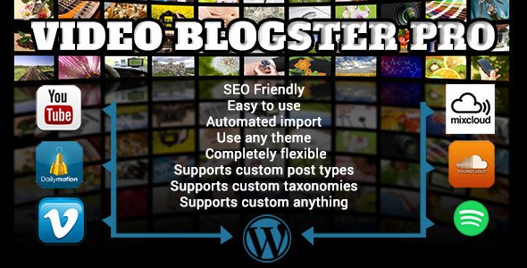 Video Blogster Pro – Import YouTube Videos To WordPress - Rating, Reviews, Demo & Download
