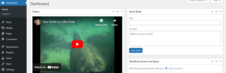 Video Dashboard Preview Wordpress Plugin - Rating, Reviews, Demo & Download