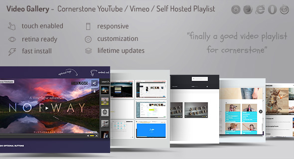 Video Player With Playlist – Cornerstone WP AddOn /w WooCommerce Preview Wordpress Plugin - Rating, Reviews, Demo & Download