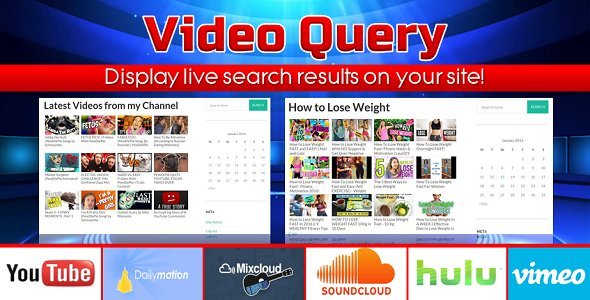 Video Query – YouTube, DailyMotion, MixCloud, SoundCloud And Vimeo Preview Wordpress Plugin - Rating, Reviews, Demo & Download