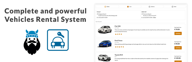 VikRentCar Car Rental Management System Preview Wordpress Plugin - Rating, Reviews, Demo & Download