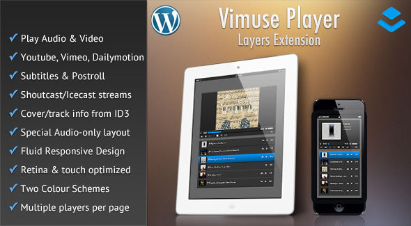 Vimuse Media Player – Layers Extension Preview Wordpress Plugin - Rating, Reviews, Demo & Download