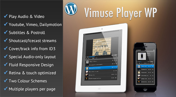 Vimuse – Media Player Wordpress Plugin Preview - Rating, Reviews, Demo & Download
