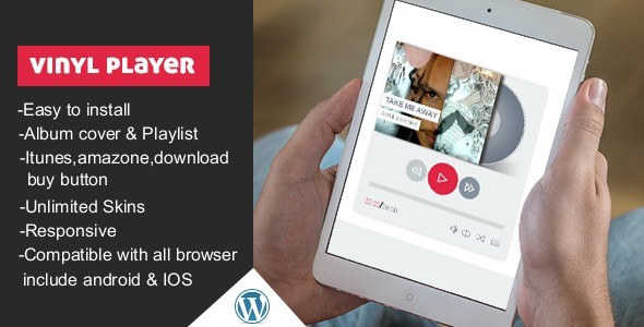 Vinyl WordPress Audio Player With Playlist Preview - Rating, Reviews, Demo & Download