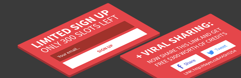 Viral Signup – Limited Opt-in With Viral Refferal Sharing Preview Wordpress Plugin - Rating, Reviews, Demo & Download