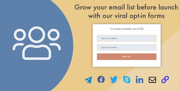 Viral Subscription – WordPress Plugin For Creating A Viral Opt-in Form Preview - Rating, Reviews, Demo & Download