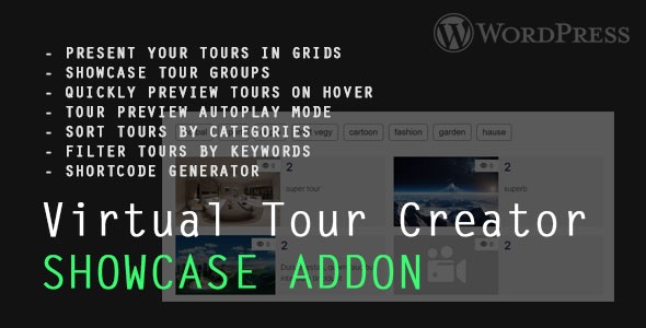 Virtual Tour Creator Plugin for Wordpress Showcase Addon Preview - Rating, Reviews, Demo & Download