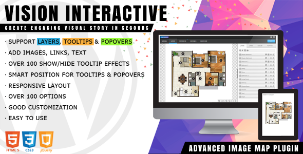 Vision – Interactive Image Map Builder Plugin for Wordpress Preview - Rating, Reviews, Demo & Download