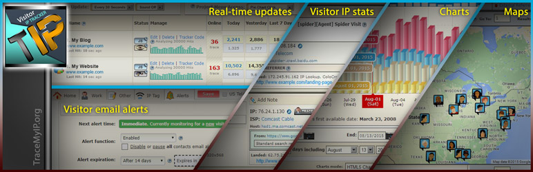 Visitor IP Tracker, IP Stats Analytics & IP Control With Email Alerts Preview Wordpress Plugin - Rating, Reviews, Demo & Download