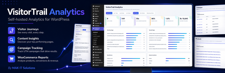 VisitorTrail Analytics Preview Wordpress Plugin - Rating, Reviews, Demo & Download