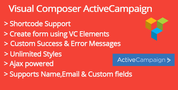 Visual Composer ActiveCampaign Addon Preview Wordpress Plugin - Rating, Reviews, Demo & Download