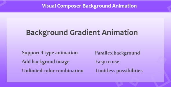 Visual Composer – Background Gradient Animation Preview Wordpress Plugin - Rating, Reviews, Demo & Download