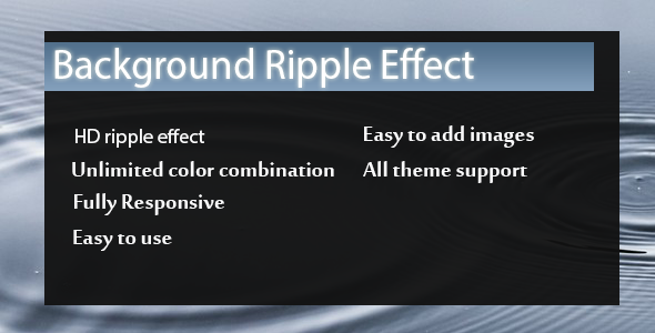 Visual Composer – Background Ripple Effect Preview Wordpress Plugin - Rating, Reviews, Demo & Download