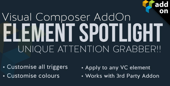 Visual Composer Element Spotlight Preview Wordpress Plugin - Rating, Reviews, Demo & Download