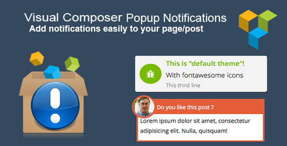 Visual Composer Popup Notifications Preview Wordpress Plugin - Rating, Reviews, Demo & Download