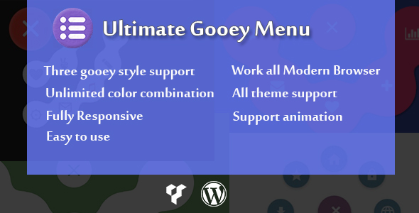 Visual Composer – Ultimate Gooey Menu Preview Wordpress Plugin - Rating, Reviews, Demo & Download