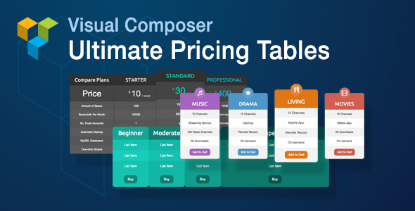 Visual Composer Ultimate Pricing Tables Add-on Preview Wordpress Plugin - Rating, Reviews, Demo & Download