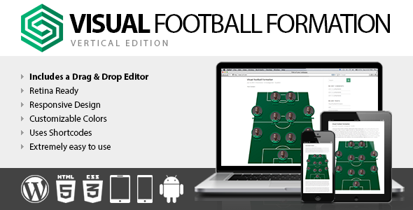 Visual Football Formation Vertical Edition Preview Wordpress Plugin - Rating, Reviews, Demo & Download