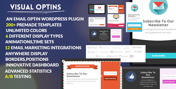 Visual Popups – Email Optin Wordpress Plugin Preview - Rating, Reviews, Demo & Download