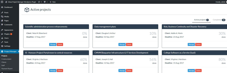 Vmax Project Manager Preview Wordpress Plugin - Rating, Reviews, Demo & Download