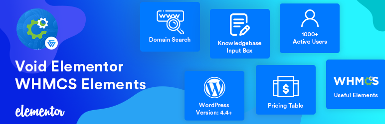 Void Elementor WHMCS Elements For Elementor Page Builder Preview Wordpress Plugin - Rating, Reviews, Demo & Download