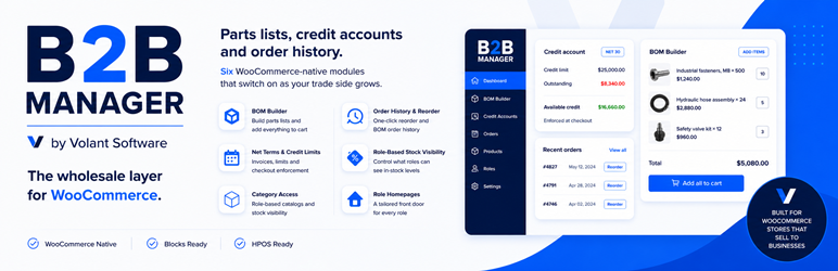 Volant B2B Manager Suite For WooCommerce Preview Wordpress Plugin - Rating, Reviews, Demo & Download