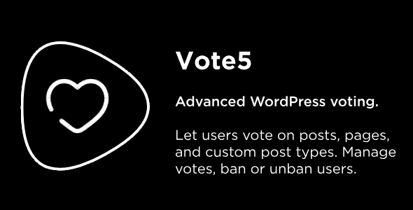 Vote5 – WordPress Voting Plugin Preview - Rating, Reviews, Demo & Download