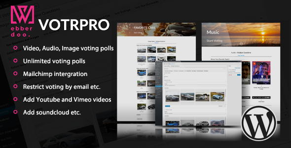 Votr Pro – Easy WordPress Vote Poll Plugin Preview - Rating, Reviews, Demo & Download