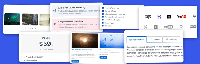 VovaBlocks – Smart Marketing Blocks Preview Wordpress Plugin - Rating, Reviews, Demo & Download