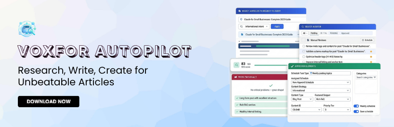 Voxfor Autopilot Preview Wordpress Plugin - Rating, Reviews, Demo & Download