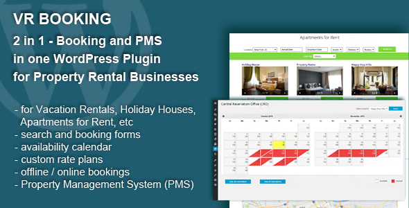 VR Booking – 2 In 1 Booking And PMS In One WP Plugin For Property Rental Businesses Preview - Rating, Reviews, Demo & Download