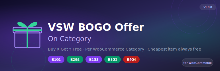 VSW Bogo Offer On Category Preview Wordpress Plugin - Rating, Reviews, Demo & Download